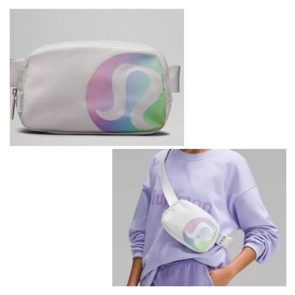 Lululemon Everywhere Belt Bag 1L Vapor Persian Violet Rainbow Logo NWT - Picture 1 of 11